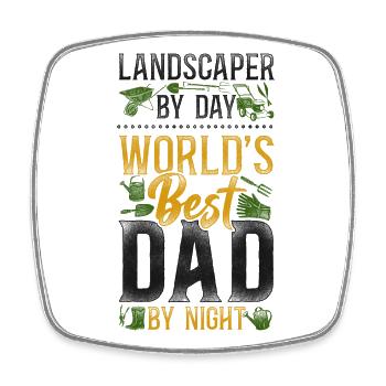 Landscaper Landscaping Landscape - Square fridge magnet - white - Front
