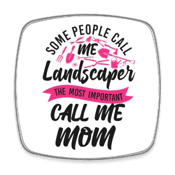 Landscaper Landscaping Landscape - Square fridge magnet - white - Front