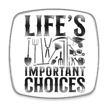 Landscaper Landscaping Landscape - Square fridge magnet - white - Front