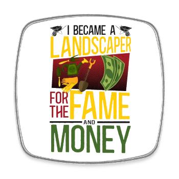 Landscaper Landscaping Landscape - Square fridge magnet - white - Front