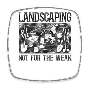 Landscaper Landscaping Landscape - Square fridge magnet - white - Front