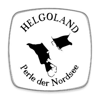 Helgoland - Viereckiger Kühlschrankmagnet - Weiß - Vorne