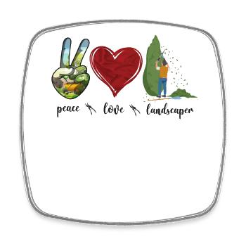 Landscaper Landscaping Landscape - Square fridge magnet - white - Front