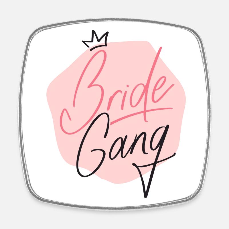 Bride Gang Wedding - Square fridge magnet - white