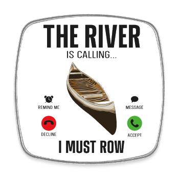 Canoe Canoeing Vintage Phone - Viereckiger Kühlschrankmagnet - Weiß - Vorne