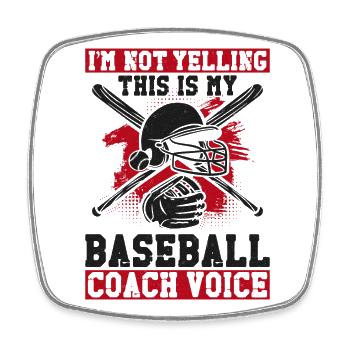 Baseball Fan Coach Vintage I'm Not - Square fridge magnet - white - Front