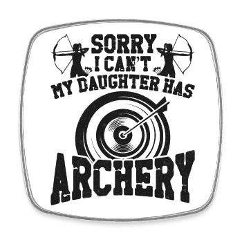 Archery Bow Archer Mom Mother - Square fridge magnet - white - Front