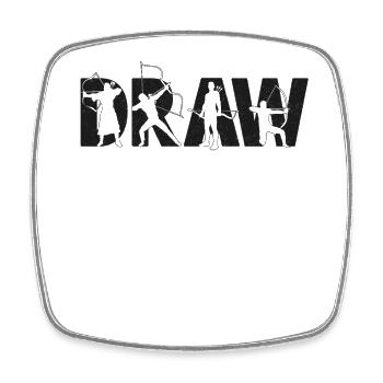 Archery Bow Archer Vintage - Square fridge magnet - white - Front
