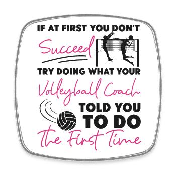 Volleyball Player Team Coach If At - Square fridge magnet - white - Front