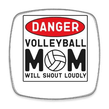 Volleyball Player Team Mom Mother - Square fridge magnet - white - Front