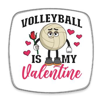 Volleyball Player Team Valentines - Square fridge magnet - white - Front