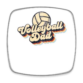 Volleyball Player Team Dad Father - Square fridge magnet - white - Front