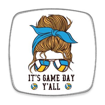Volleyball Player Team Girl - Square fridge magnet - white - Front