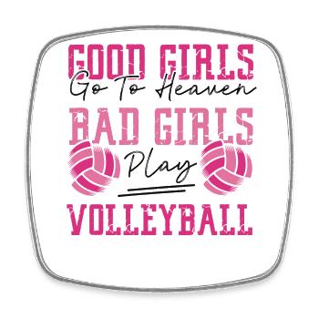 Volleyball Player Team Good Girls - Viereckiger Kühlschrankmagnet - Weiß - Vorne
