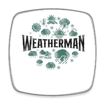 Meteorologist Weather Forecast - Square fridge magnet - white - Front