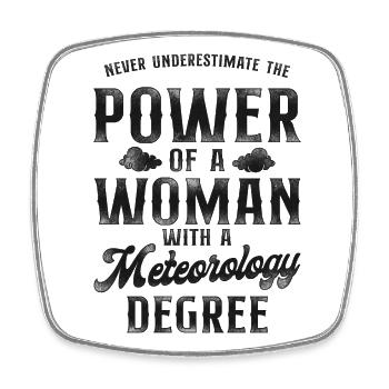 Meteorologist Weather Forecast - Square fridge magnet - white - Front