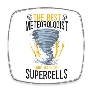 Meteorologist Weather Forecast - Square fridge magnet - white - Front
