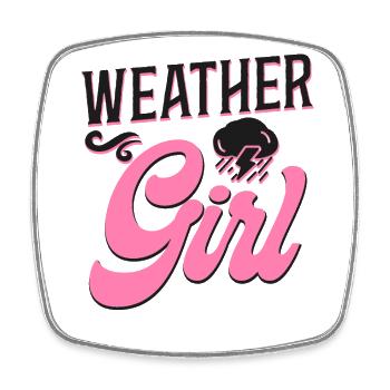 Meteorologist Weather Forecast - Square fridge magnet - white - Front