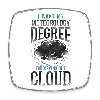 Meteorologist Weather Forecast - Square fridge magnet - white - Front