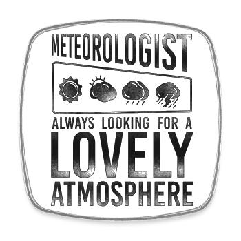 Meteorologist Weather Forecast - Square fridge magnet - white - Front