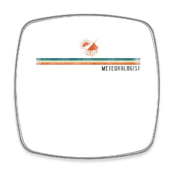 Meteorologist Weather Forecast - Square fridge magnet - white - Front