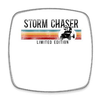 Storm Chaser Hurricane Meteorology - Viereckiger Kühlschrankmagnet - Weiß - Vorne