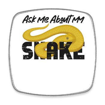 Serpent Serpent Me Poser des questions sur mon - Magnet carré - blanc - Devant