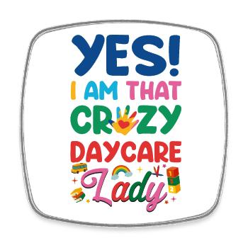 Childcare Daycare Provider Teacher - Square fridge magnet - white - Front