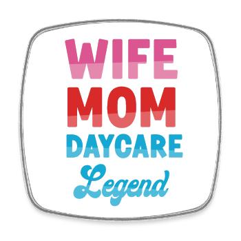 Fournisseur de services de garde d’enfants Enseignant - Magnet carré - blanc - Devant