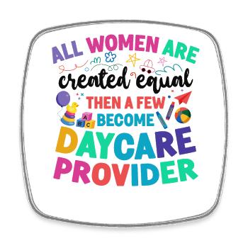 Childcare Daycare Provider Teacher - Square fridge magnet - white - Front