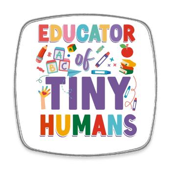 Childcare Daycare Provider Teacher - Square fridge magnet - white - Front