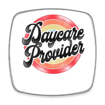 Childcare Daycare Provider Teacher - Square fridge magnet - white - Front