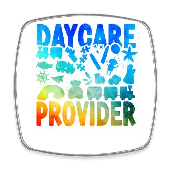 Childcare Daycare Provider Teacher - Square fridge magnet - white - Front