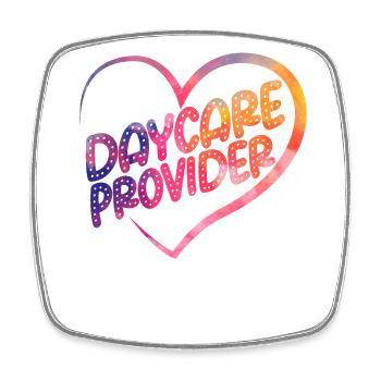 Childcare Daycare Provider Teacher - Square fridge magnet - white - Front