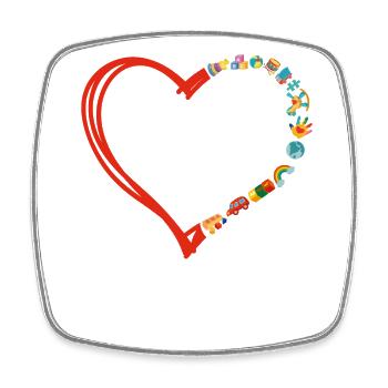 Childcare Daycare Provider Teacher - Square fridge magnet - white - Front