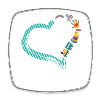 Childcare Daycare Provider Teacher - Square fridge magnet - white - Front
