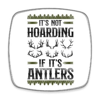 Buck Deer Hunting Hunter Vintage - Square fridge magnet - white - Front