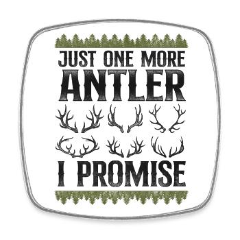 Buck Deer Hunting Hunter Vintage - Viereckiger Kühlschrankmagnet - Weiß - Vorne