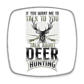 Buck Deer Hunting Hunter Vintage - Viereckiger Kühlschrankmagnet - Weiß - Vorne
