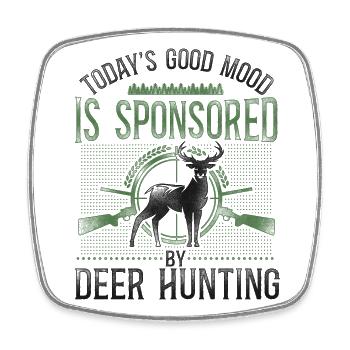 Buck Deer Hunting Hunter Vintage - Viereckiger Kühlschrankmagnet - Weiß - Vorne