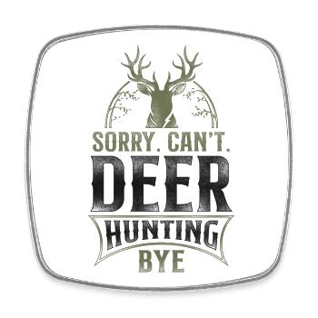 Buck Deer Hunting Hunter Vintage - Viereckiger Kühlschrankmagnet - Weiß - Vorne