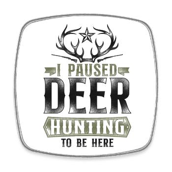 Buck Deer Hunting Hunter Vintage - Viereckiger Kühlschrankmagnet - Weiß - Vorne
