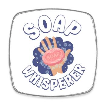 Soap Making Crafting Soap - Square fridge magnet - white - Front