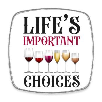 Sommelier Wine Drinking Tasting - Viereckiger Kühlschrankmagnet - Weiß - Vorne