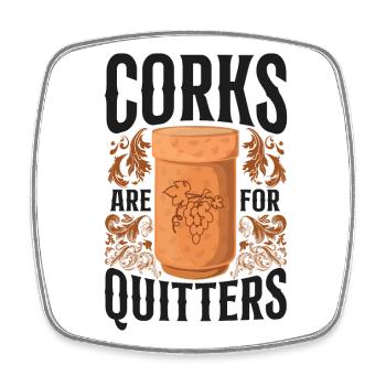Sommelier Wine Drinking Tasting - Square fridge magnet - white - Front