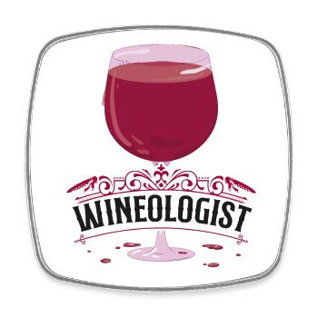 Sommelier Wine Drinking Tasting - Viereckiger Kühlschrankmagnet - Weiß - Vorne