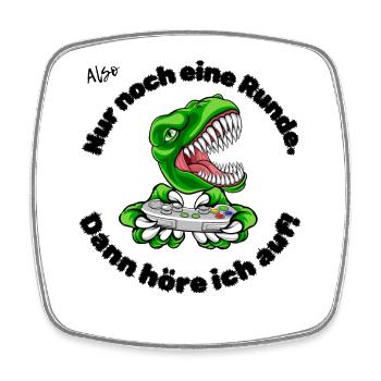 Also Ein Runde Dino - Viereckiger Kühlschrankmagnet - Weiß - Vorne