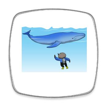 Scuba Diving Sloth Lazy Animal Diving I Gift - Square fridge magnet - white - Front