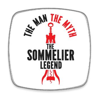 Sommelier Wine Drinking Tasting - Square fridge magnet - white - Front