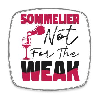 Sommelier Wine Drinking Tasting - Viereckiger Kühlschrankmagnet - Weiß - Vorne